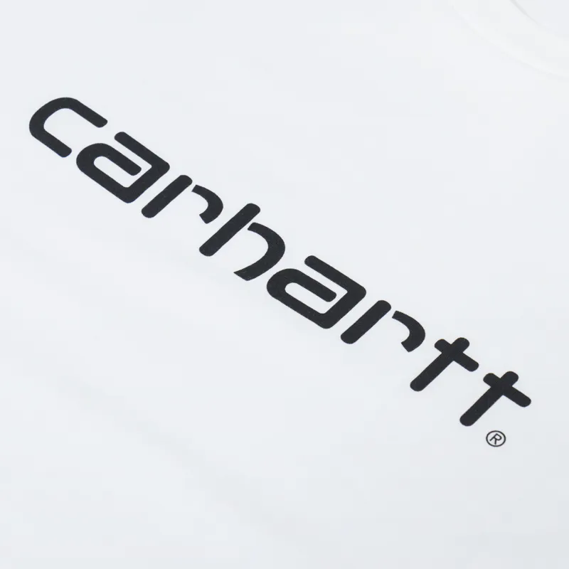 Carhartt WIP Script T Shirt White Black-3