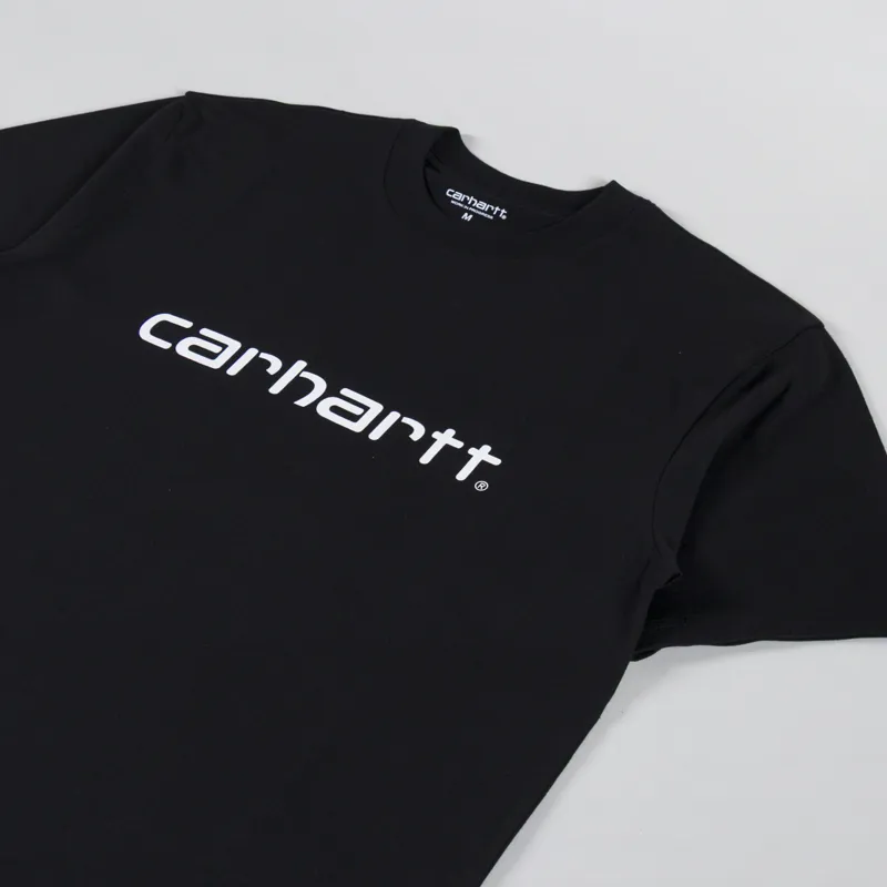 Carhartt WIP Script T Shirt Black White-1