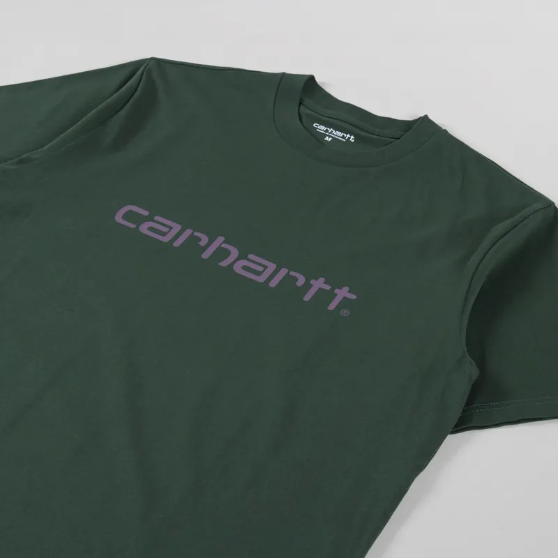 Carhartt WIP Script T Shirt Sycamore Tree Phlox-1