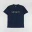 Carhartt WIP Script T Shirt Deep Night Gentle Green