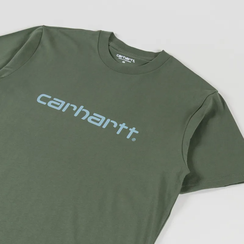 Carhartt WIP Script T Shirt Leaf Tourmaline-1