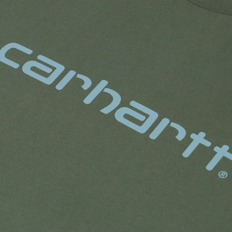 Carhartt WIP Script T Shirt Leaf Tourmaline-2