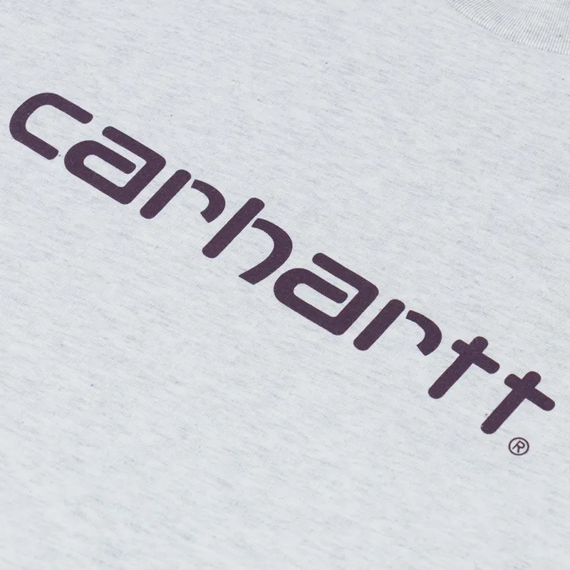 Carhartt WIP Script T Shirt Ash Heather Cozy Purple-3
