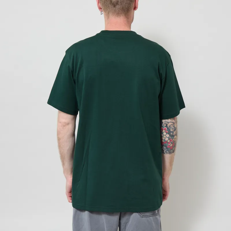 Carhartt WIP Script T Shirt Dark Scarab Palisander-2