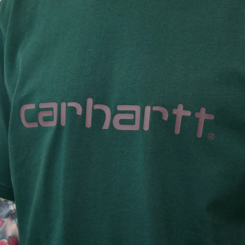 Carhartt WIP Script T Shirt Dark Scarab Palisander-4