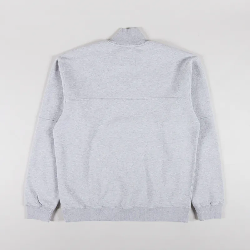 Edwin Koji Half Zip Sweat Grey Marl-1