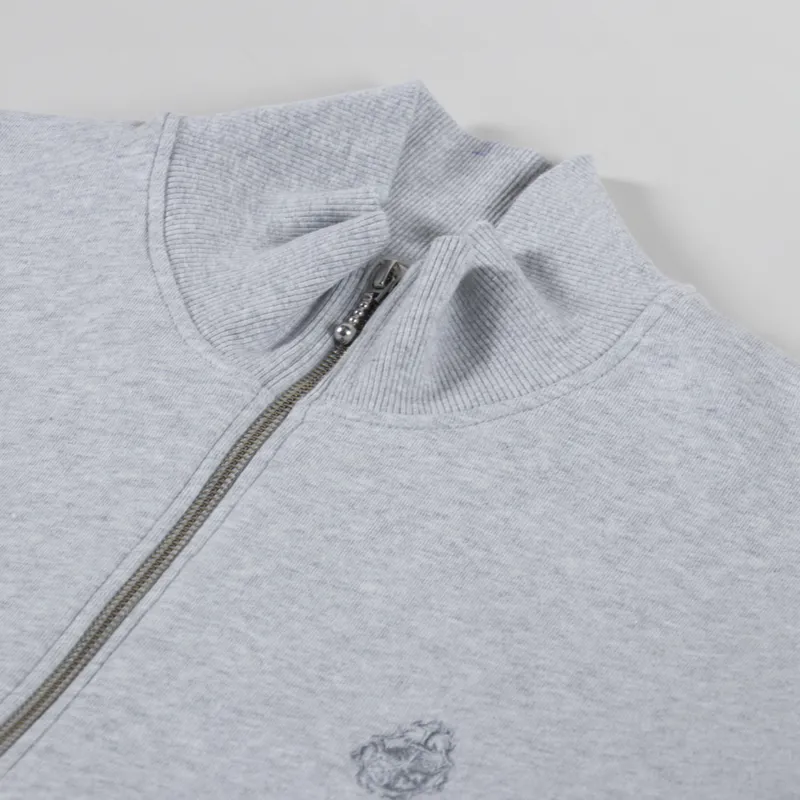 Edwin Koji Half Zip Sweat Grey Marl-4