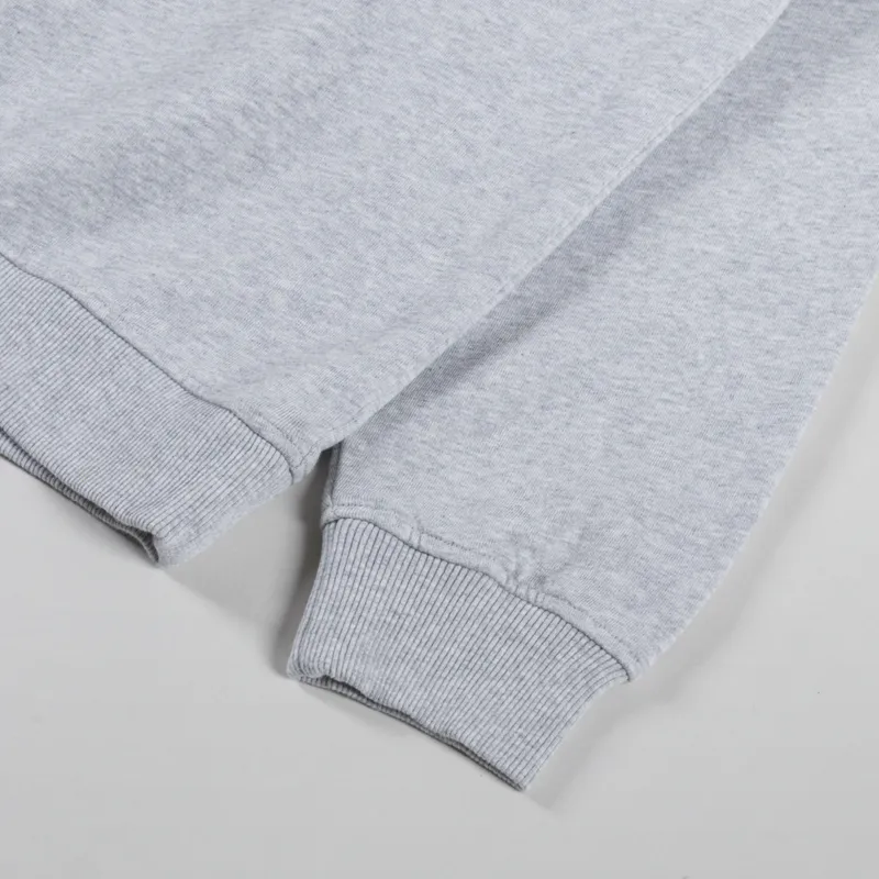 Edwin Koji Half Zip Sweat Grey Marl-6