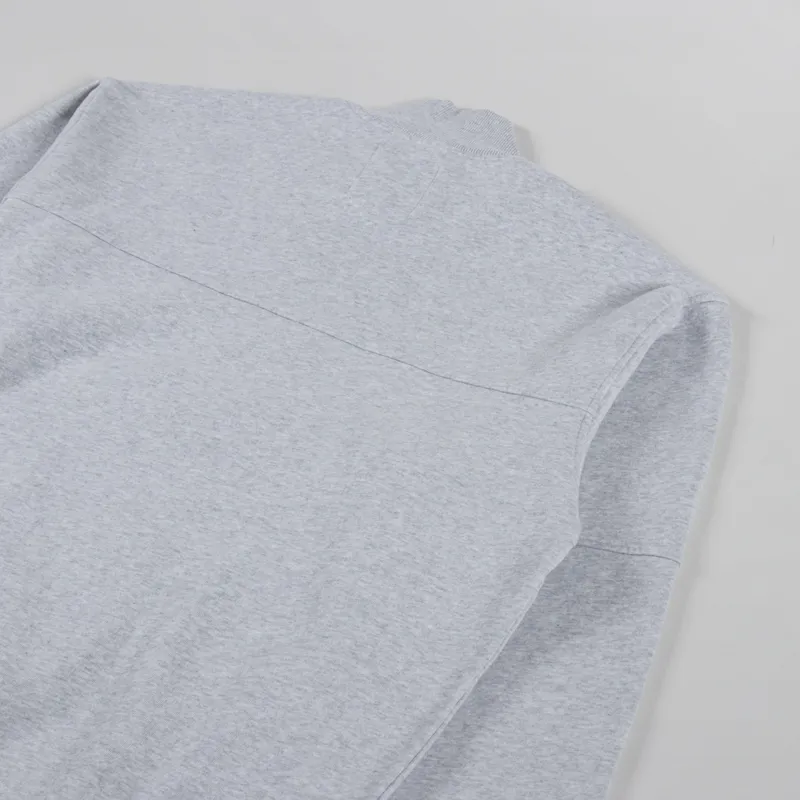 Edwin Koji Half Zip Sweat Grey Marl-3