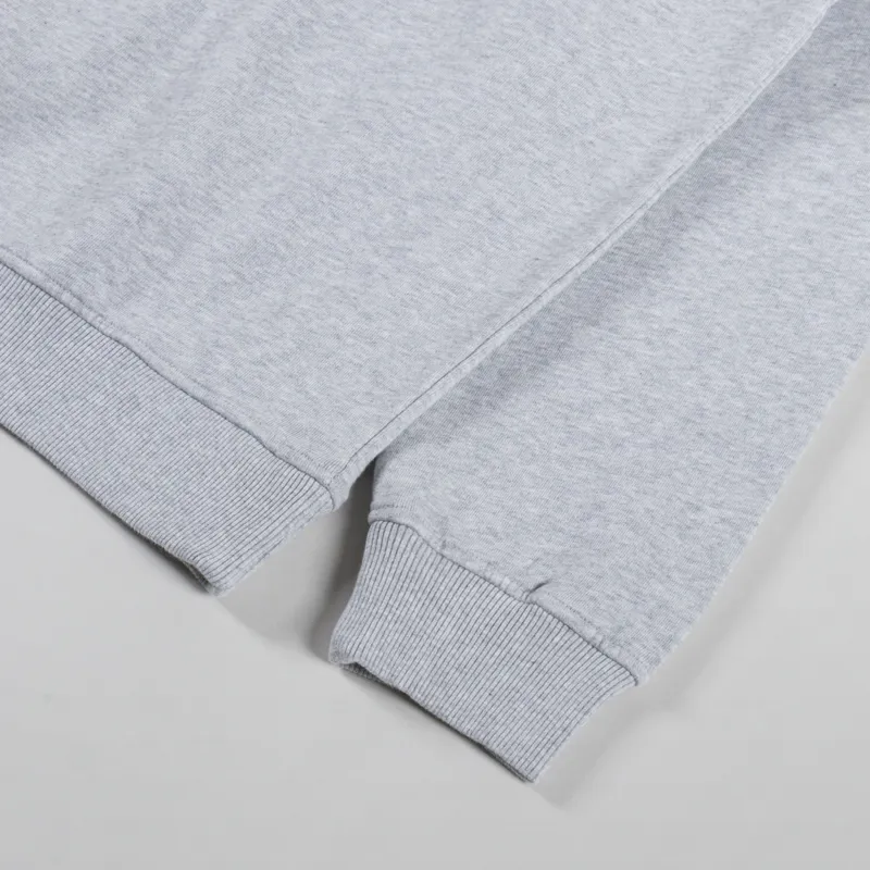 Edwin Koji Half Zip Sweat Grey Marl-7
