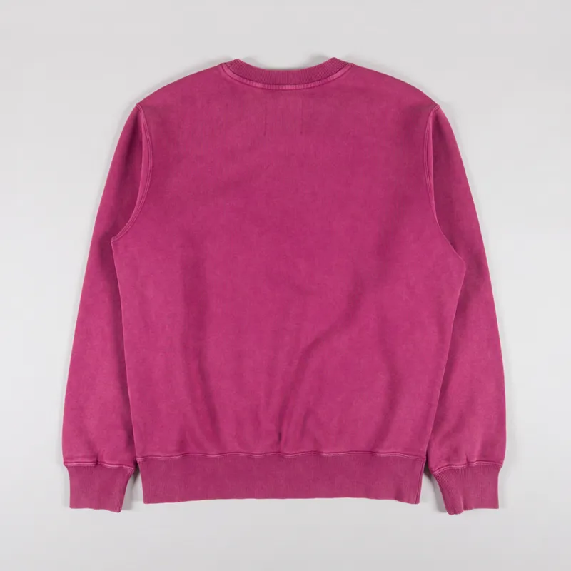 Edwin Axiom Crew Sweat Red Plum-1