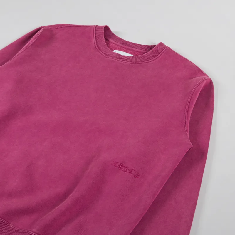Edwin Axiom Crew Sweat Red Plum-2