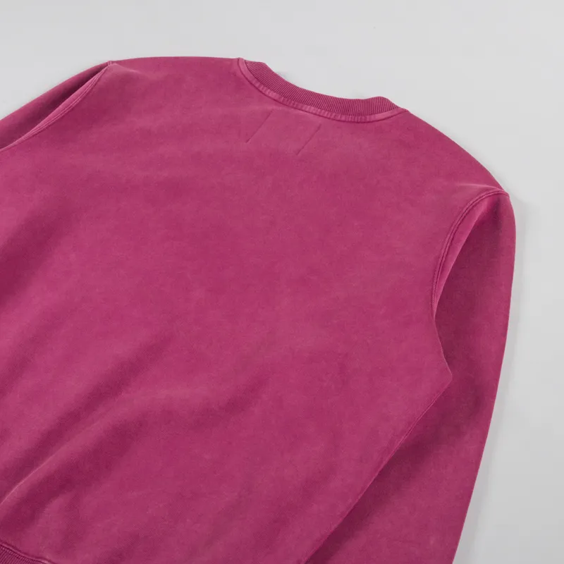 Edwin Axiom Crew Sweat Red Plum-3