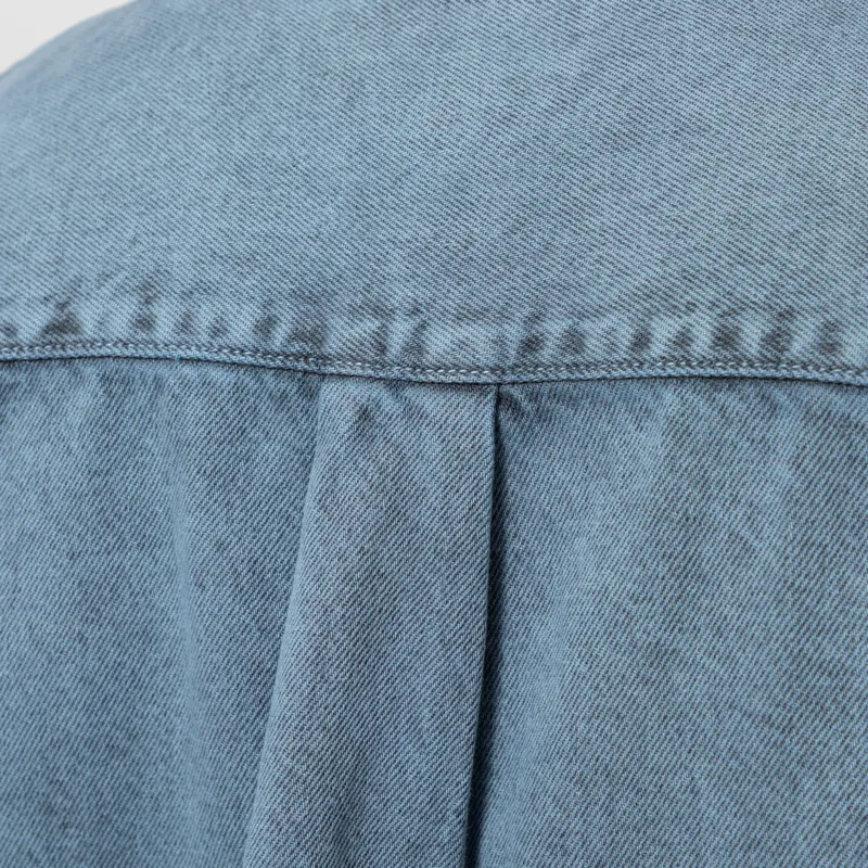 Carhartt WIP Tigan Shirt Jac Black Blue Fog Garment Dyed-9