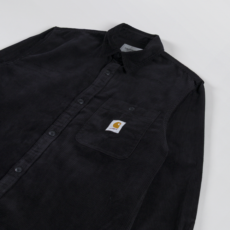 Carhartt WIP Long Sleeve Flint Shirt Black-2