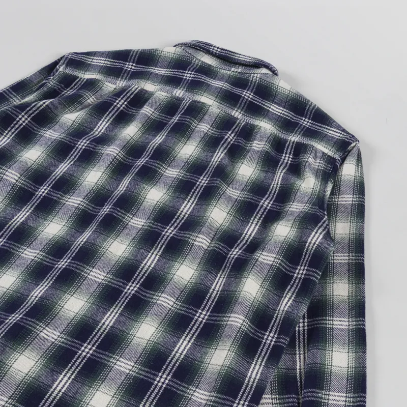 Edwin Long Sleeve Work Shirt Navy Green-3