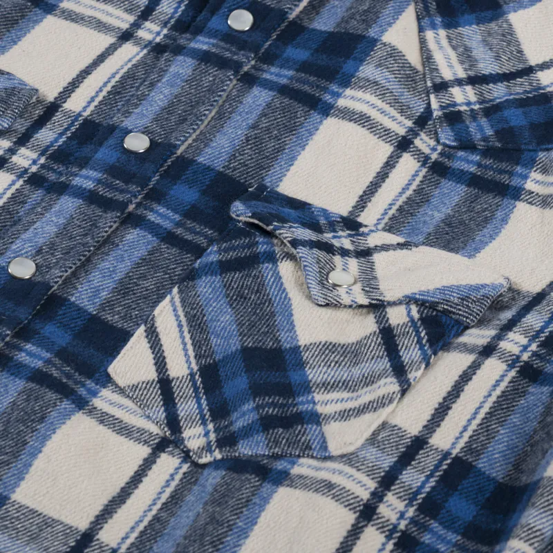 Edwin Western Long Sleeve Shirt Navy Blue-6