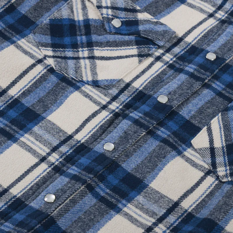 Edwin Western Long Sleeve Shirt Navy Blue-5