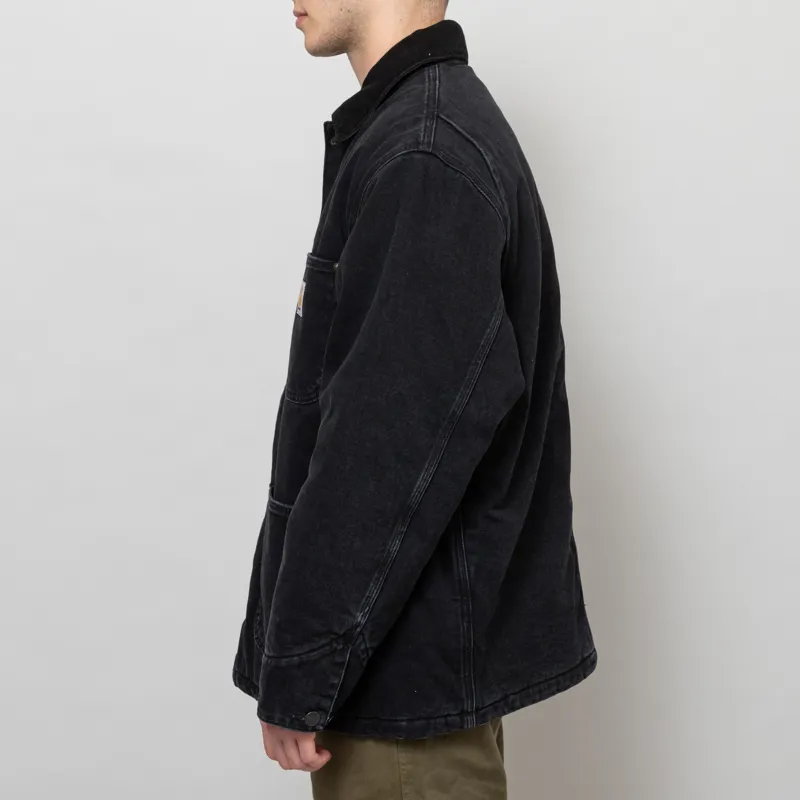 Carhartt WIP OG Chore Coat Black Stonewashed-3