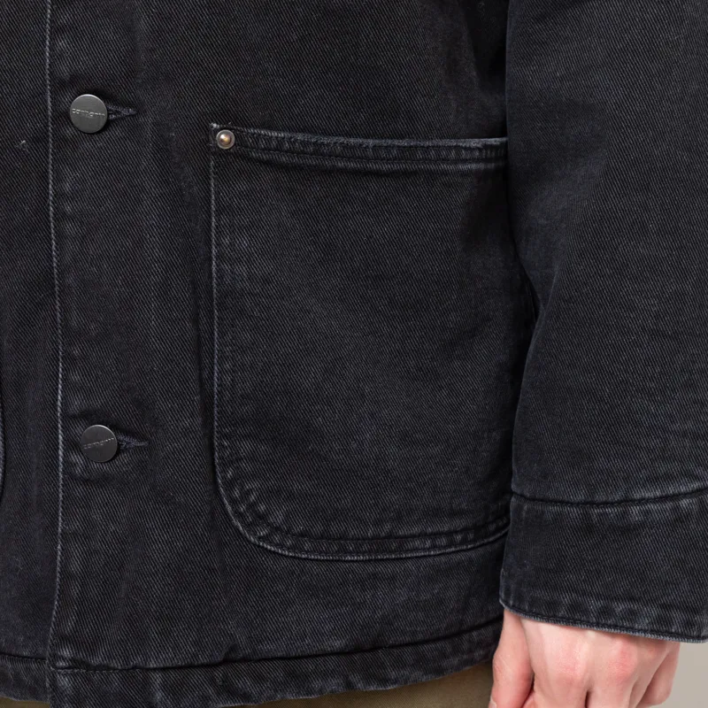 Carhartt WIP OG Chore Coat Black Stonewashed-12