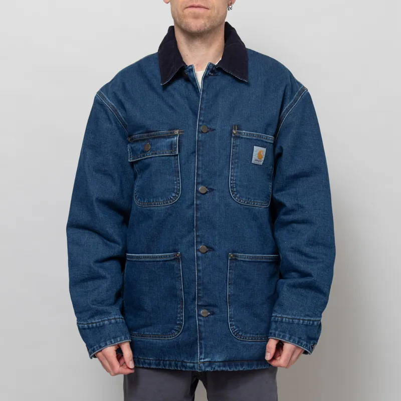 Carhartt WIP OG Chore Coat Blue Dark Navy Stonewashed