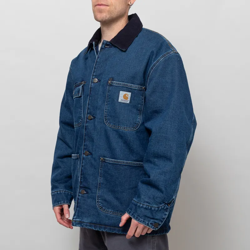 Carhartt WIP OG Chore Coat Blue Dark Navy Stonewashed-1