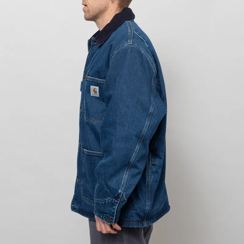 Carhartt WIP OG Chore Coat Blue Dark Navy Stonewashed-2