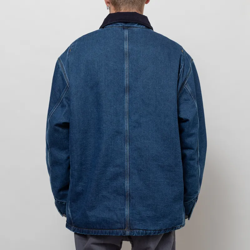 Carhartt WIP OG Chore Coat Blue Dark Navy Stonewashed-3