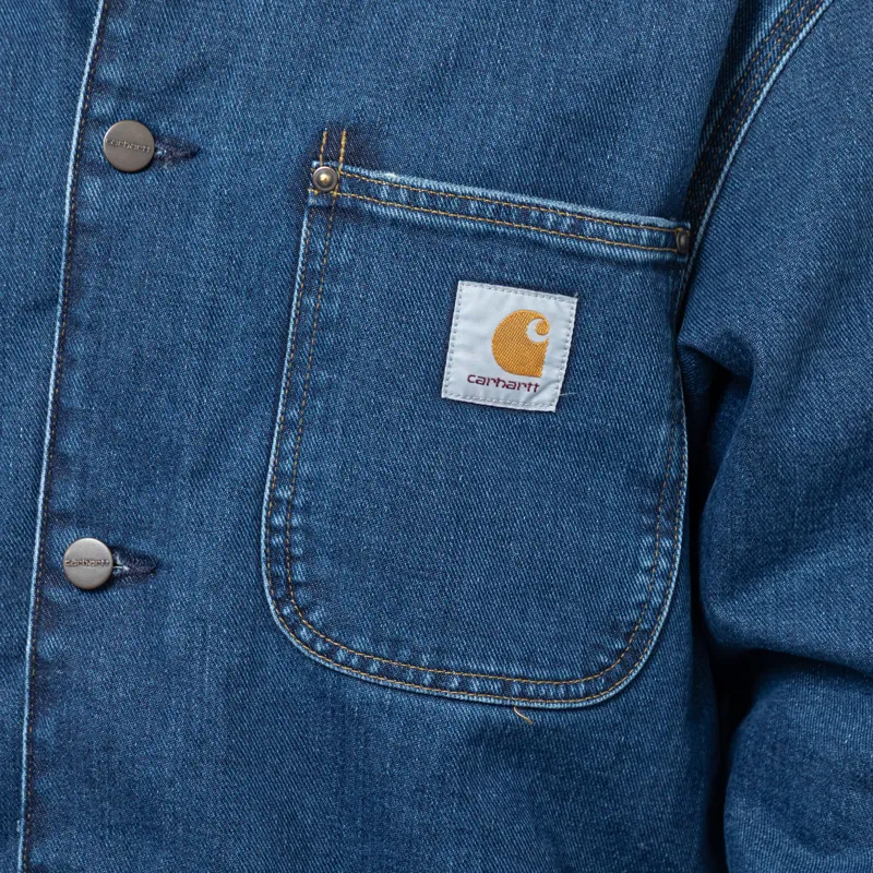Carhartt WIP OG Chore Coat Blue Dark Navy Stonewashed-7
