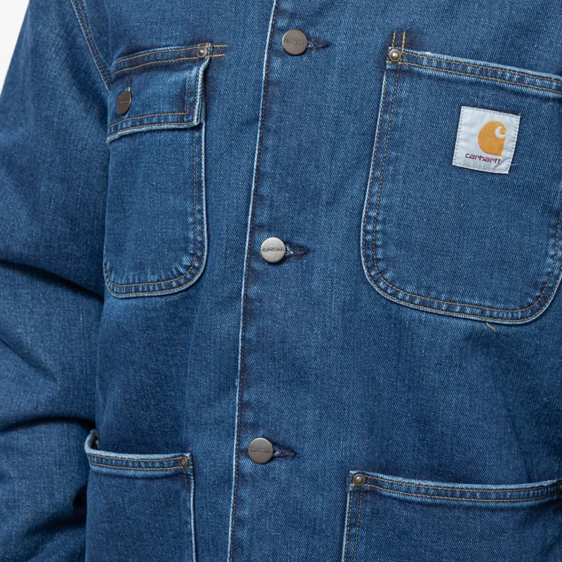 Carhartt WIP OG Chore Coat Blue Dark Navy Stonewashed-6