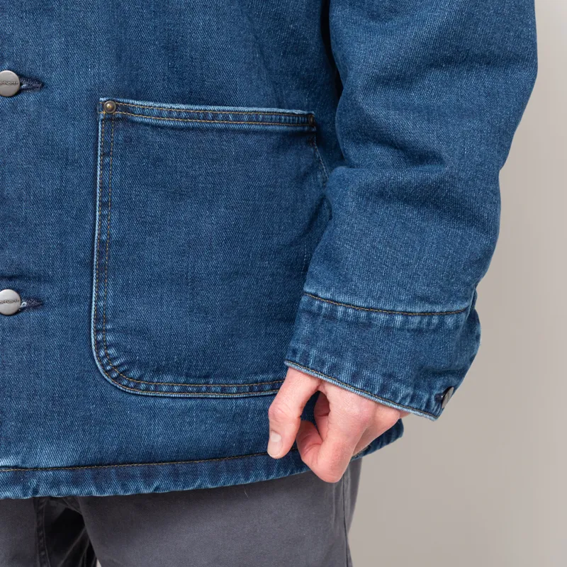Carhartt WIP OG Chore Coat Blue Dark Navy Stonewashed-9