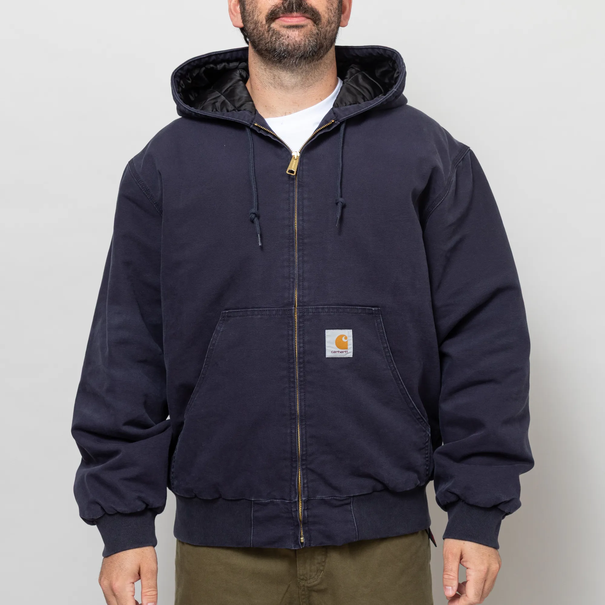 Active Jacket Carhartt WIP Mens Winter OG Active Jacket Dark Navy Stone Canvas