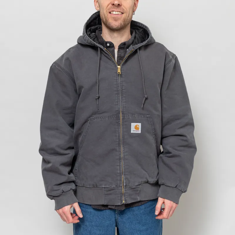 Carhartt WIP OG Active Jacket Graphite Stone Canvas-1
