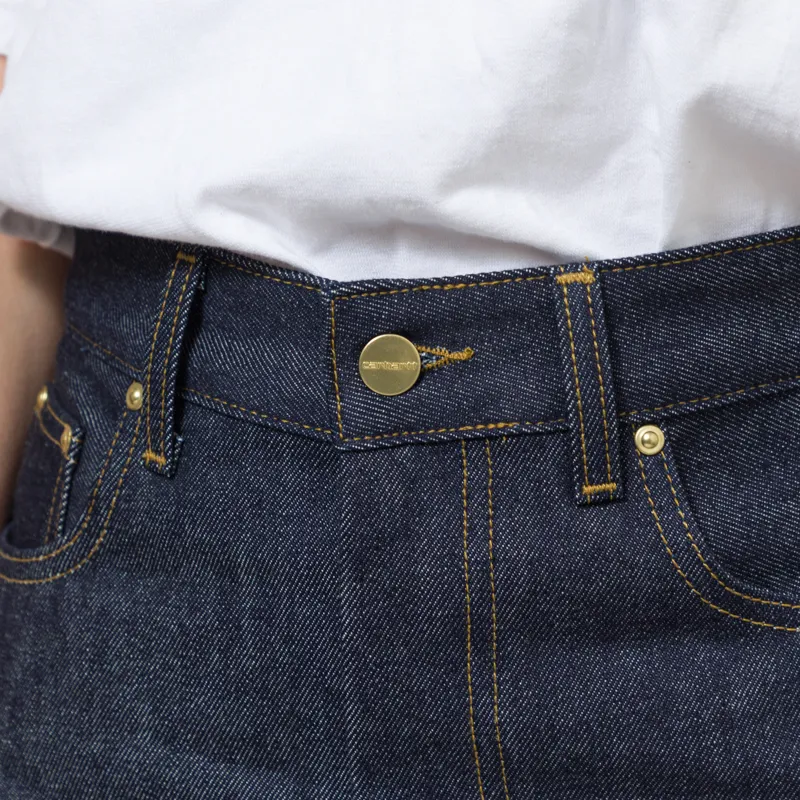 Carhartt WIP Womens Brandon Skirt Blue Rigid-7