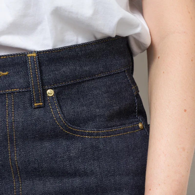 Carhartt WIP Womens Brandon Skirt Blue Rigid-8