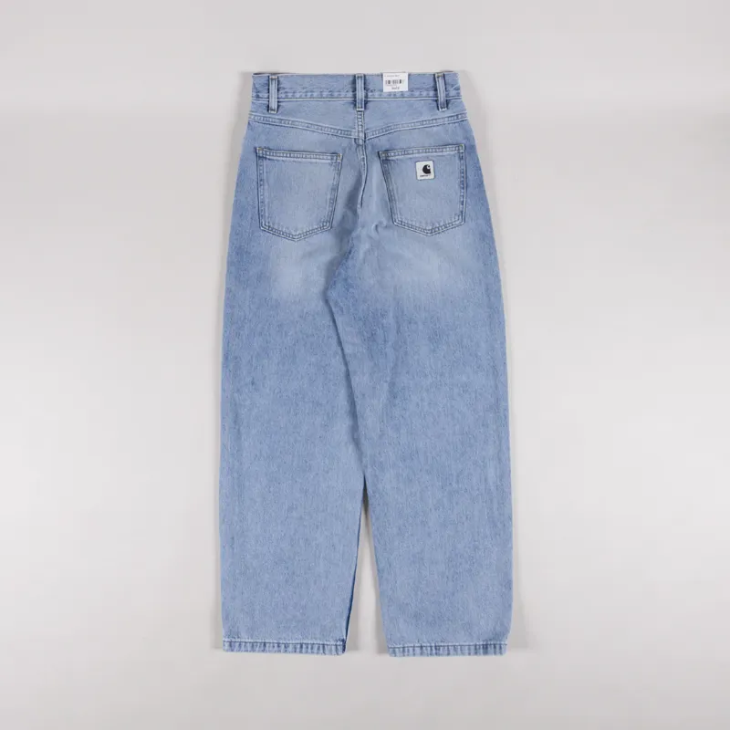 Carhartt WIP Womens Brandon Pants Blue Heavy Worn Bleached