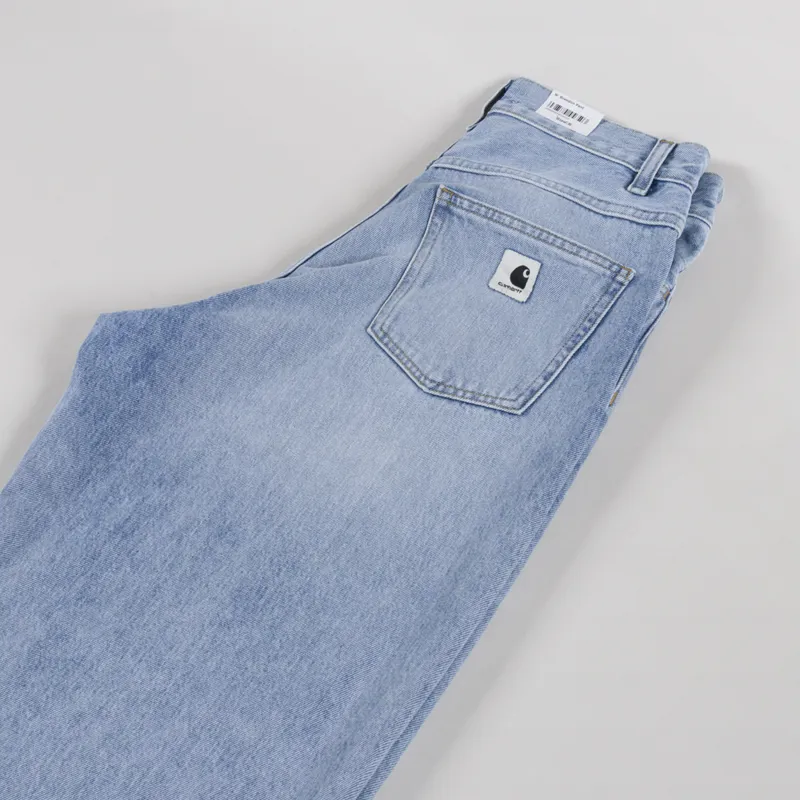 Carhartt WIP Womens Brandon Pants Blue Heavy Worn Bleached-5