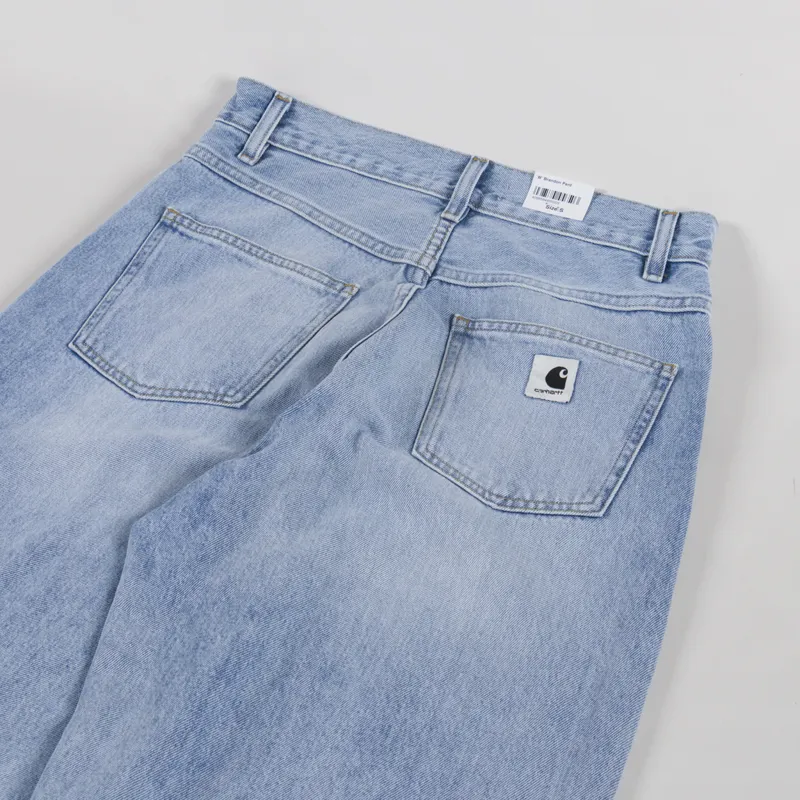 Carhartt WIP Womens Brandon Pants Blue Heavy Worn Bleached-3