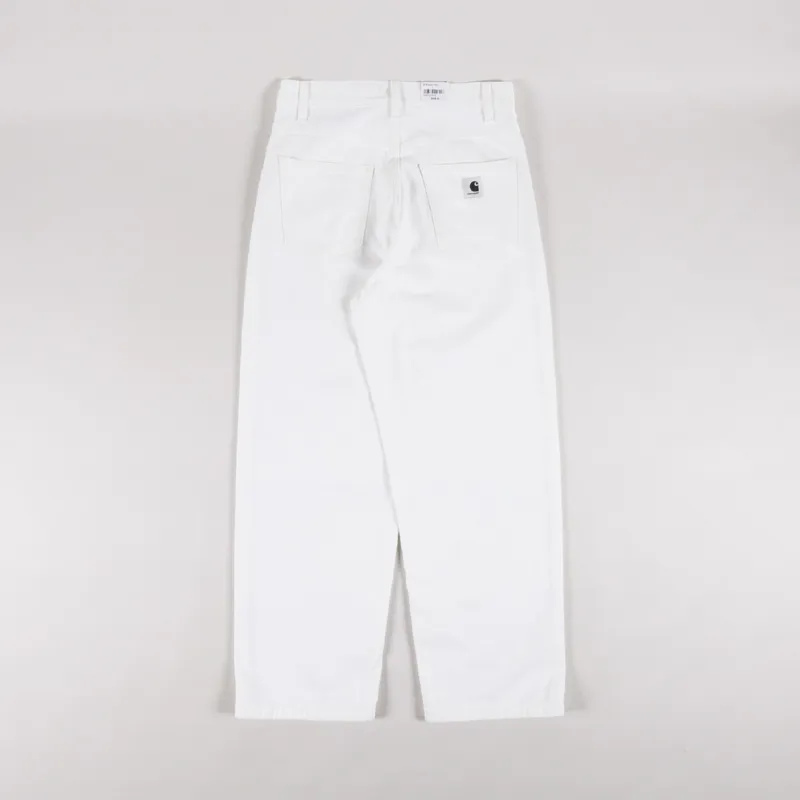 Carhartt WIP Womens Brandon Pants White Rinsed