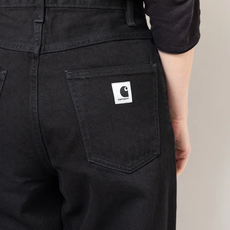 Carhartt WIP Womens Brandon Pants Black Rinsed-8