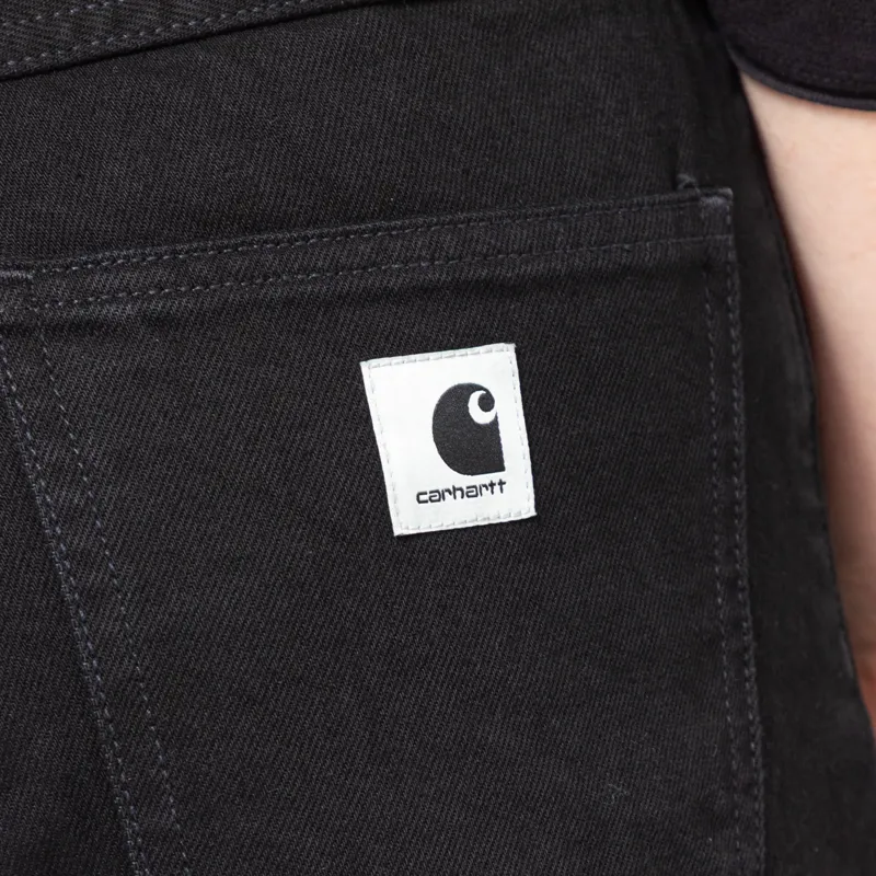 Carhartt WIP Womens Brandon Pants Black Rinsed-9
