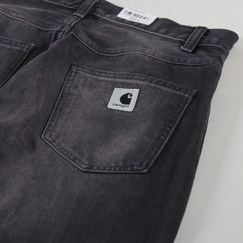 Carhartt WIP Womens Brandon Pants Black Tobacco Used Wash-9