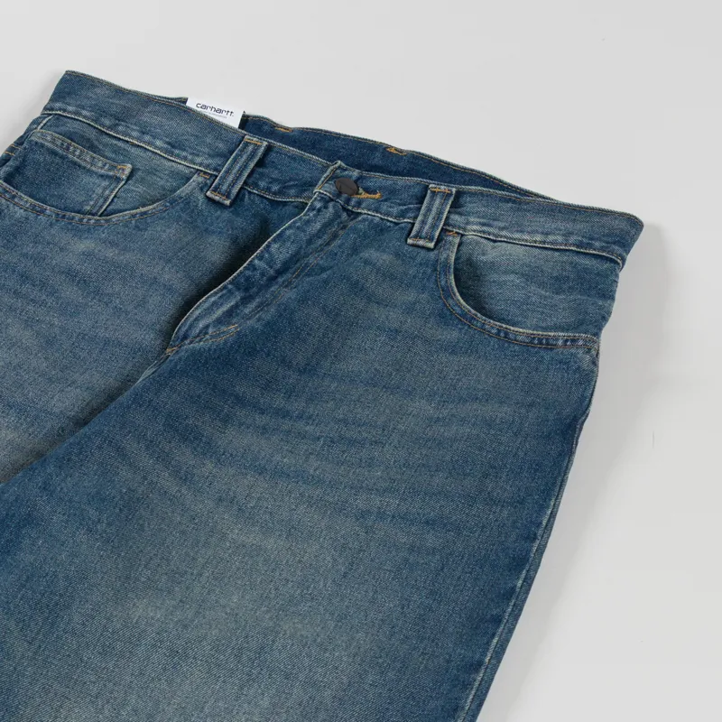 Carhartt WIP Brandon Pant Blue Worn Used Wash-6