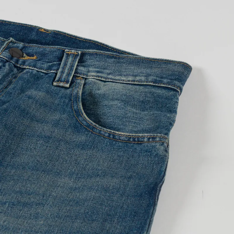Carhartt WIP Brandon Pant Blue Worn Used Wash-9