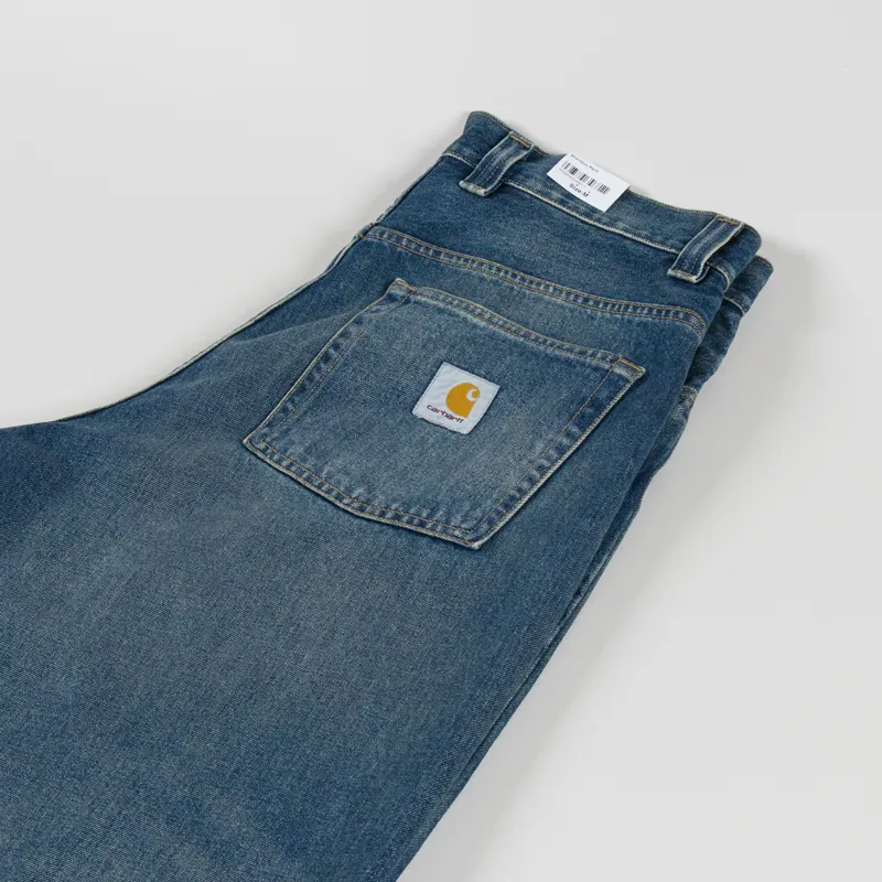 Carhartt WIP Brandon Pant Blue Worn Used Wash-3