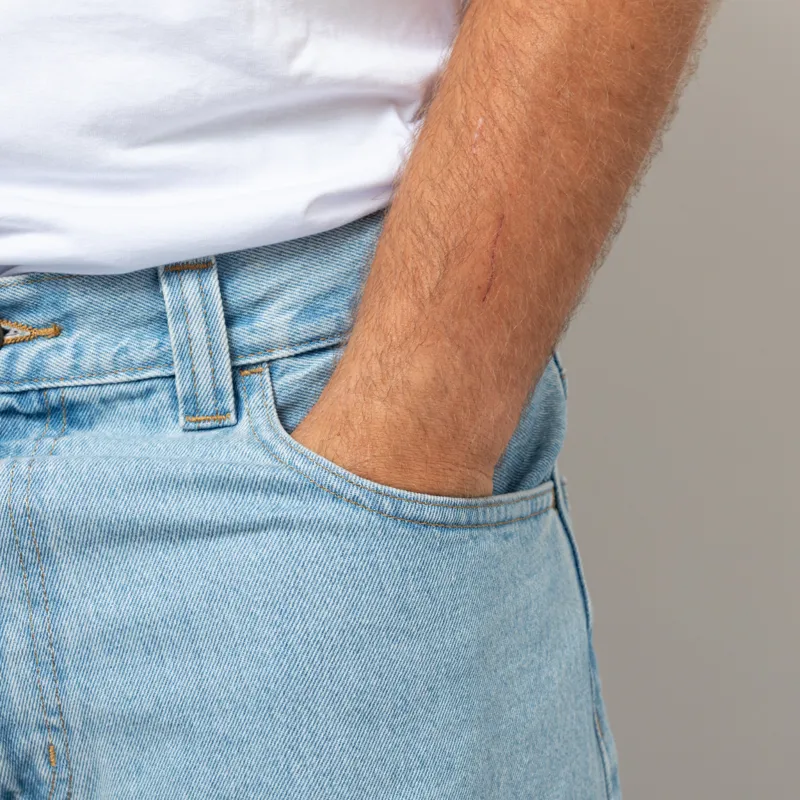 Carhartt WIP Brandon Pant Blue Heavy Stone Bleached-7