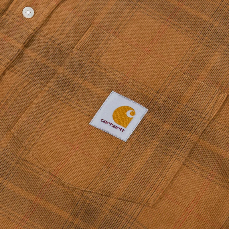 Carhartt WIP Wilber Shirt Hamilton Brown-4