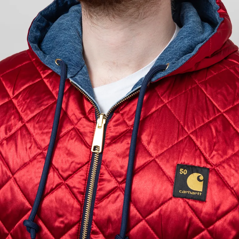 Carhartt WIP OG Active Jacket 50th Anniversary Edition Denim Blue USA Red-12