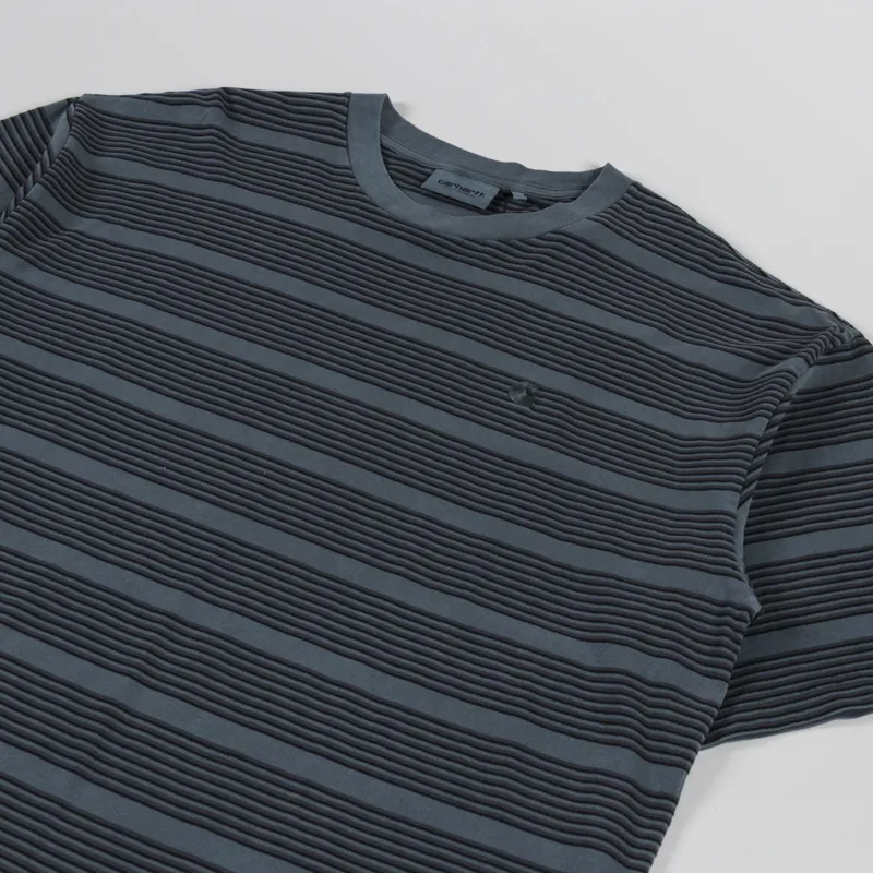 Carhartt WIP Hanson T Shirt Kale Green Stripe-1