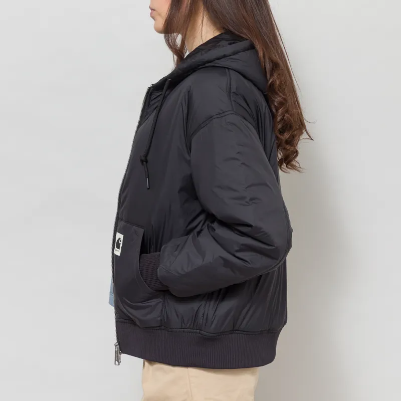 Carhartt WIP Womens Hooded Gadd Jacket Black-3